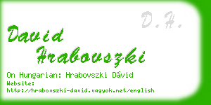 david hrabovszki business card